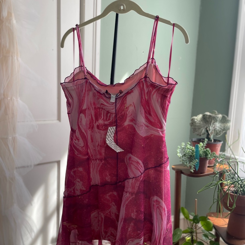 Urban Outfitters Pink Marble Mini Dress
